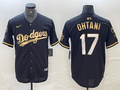 Men's Los Angeles Dodgers Shohei Ohtani #17 Black Limited Game Jersey1