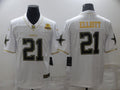 Men's Dallas Cowboys Ezekiel Elliott #21 White Player Game Jersey1