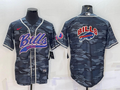 Men's Buffalo Bills Grey Camouflage Game Jersey1