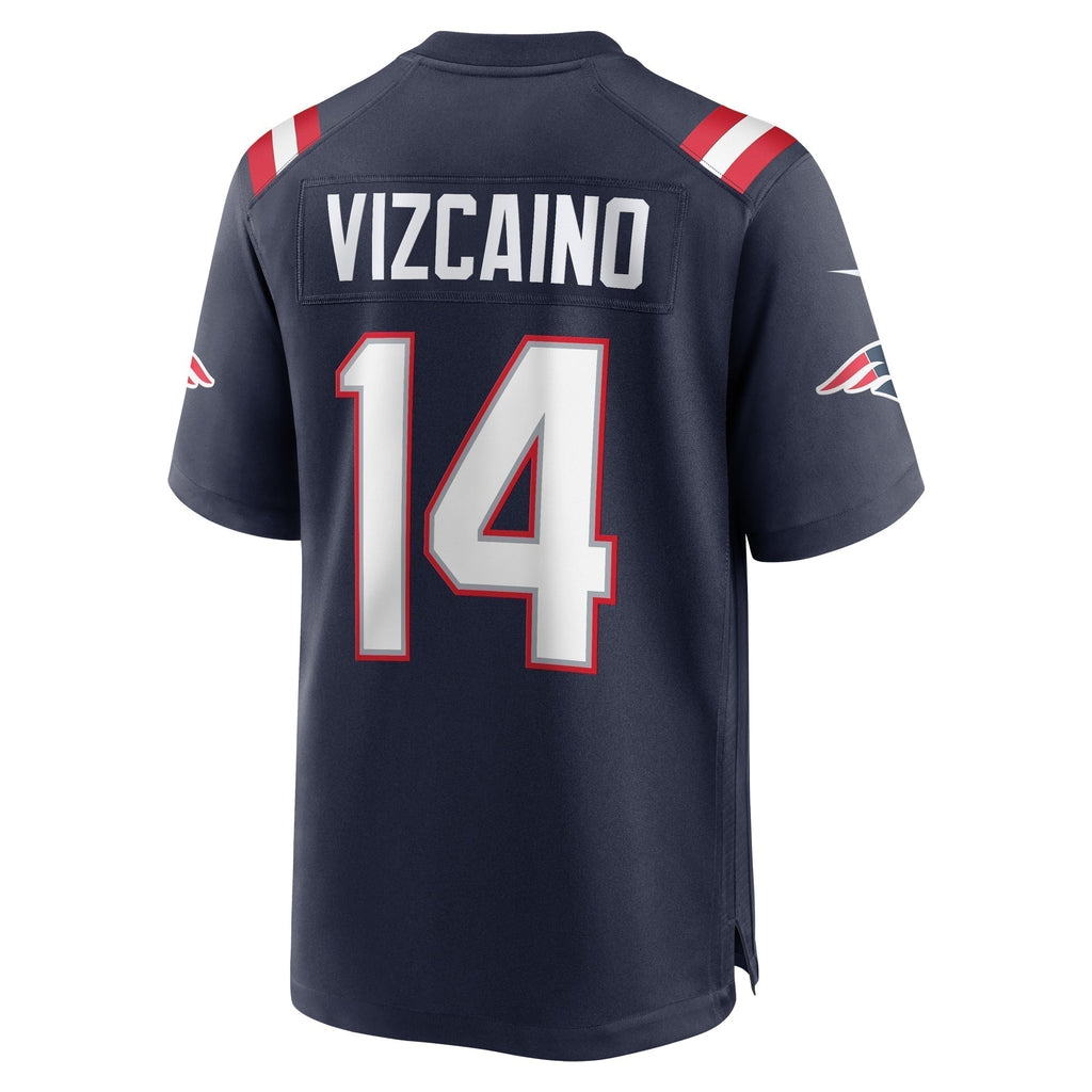 Tristan Vizcaino New England Patriots Nike Home Game   Jersey - Navy