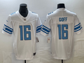 Men's Detroit Lions Jared Goff #16 White Player Game Jersey1