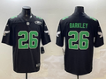 Men's Philadelphia Eagles Saquon Barkley #26 Black Alternate Game Player Jersey1