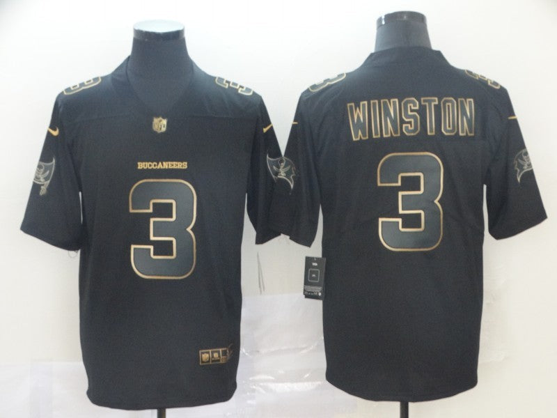 Men's Tampa Bay Buccaneers Jameis Winston #3 Black Game Player Jersey1