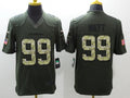 Men's Houston Texans J.J. Watt #99 Army Green Game Jersey1