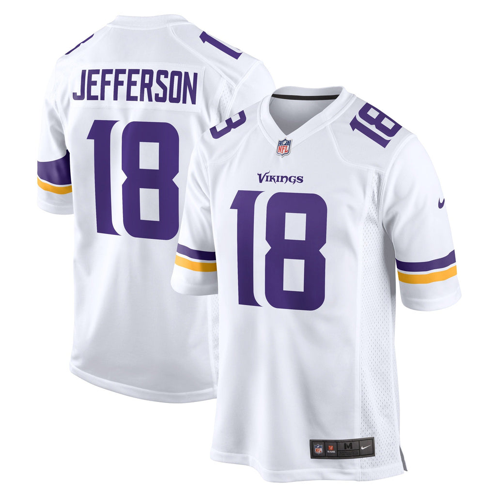 Justin Jefferson Minnesota Vikings Nike Game   Jersey - White���������������������������YOUTH���������������������������