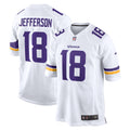 Justin Jefferson Minnesota Vikings Nike Game   Jersey - White���������������������������YOUTH���������������������������