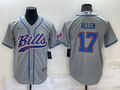 Men's Buffalo Bills Josh Allen #17 Gray Game Jersey1 Joint Edition
