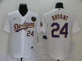 Men's Los Angeles Dodgers Kobe Bryant #24 White Replica Player Jersey1