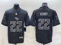 Men's Tennessee Titans Derrick Henry #22 Black Retired Player RFLCTV Limited Jersey1
