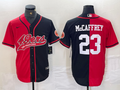 Men's San Francisco 49ers Christian McCaffrey #23 Red/Black Game Player Jersey1 Joint Edition