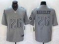 Men's Philadelphia Eagles Saquon Barkley #26 Gray Atmosphere Fashion Game Jersey1