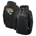 Men's Jacksonville Jaguars Nike Black 2025 NFL Crucial Catch Sideline Standard Issue Dri-FIT Hoodie