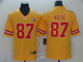 Men's Kansas City Chiefs Travis Kelce #87 Yellow Inverted Legend Jersey1