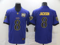 Men's Baltimore Ravens Lamar Jackson #8 Purple Game Player Jersey1
