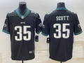 Men's Philadelphia Eagles Boston Scott #35 Black Game Jersey1