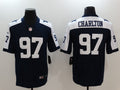 Men's Dallas Cowboys Taco Charlton #97 Navy Game Player Jersey1
