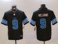 Men's Detroit Lions Jameson Williams #9 Black Player Game Jersey1