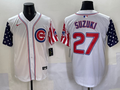 Men's Chicago Cubs Seiya Suzuki #27 White Limited Player Jersey