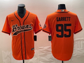 Men's Cleveland Browns Myles Garrett #95 Orange Game Jersey1 Joint Edition