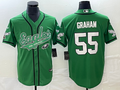 Men's Philadelphia Eagles Brandon Graham #55 Kelly Green Game Jersey1 Joint Edition