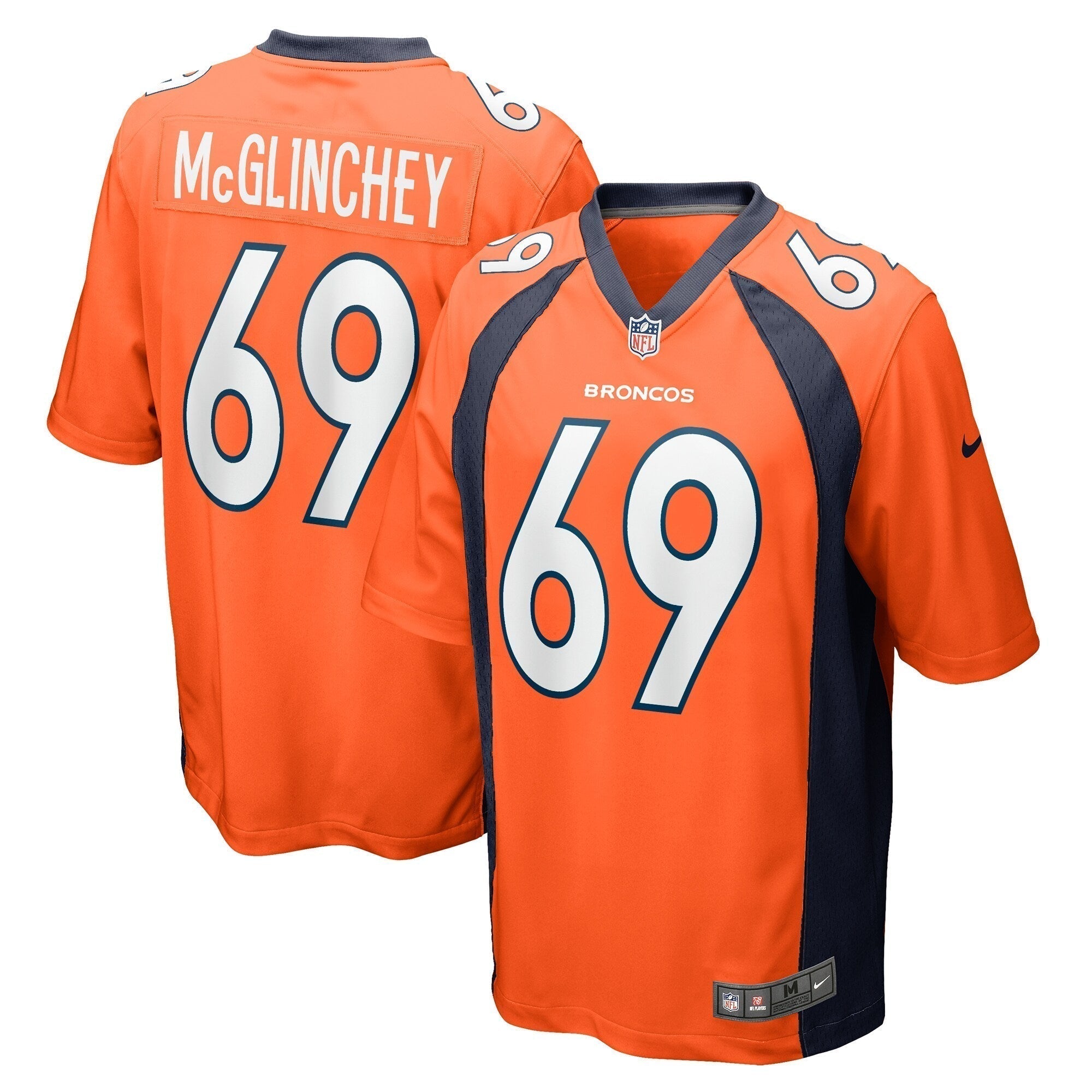 Mike McGlinchey Denver Broncos Nike Game   Jersey - Orange