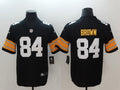 Men's Pittsburgh Steelers Antonio Brown #84 Black Player Game Jersey1
