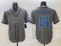 Men's Detroit Lions Amon-Ra St. Brown #14 Gray Player Jersey1