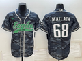 Men's Philadelphia Eagles Jordan Mailata #68 Grey Camouflage Game Jersey1 Joint Edition