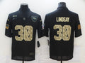 Men's Denver Broncos #30 Phillip Lindsay Black Game Player Jersey1