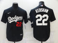 Men's Los Angeles Dodgers Clayton Kershaw #22 Black Stitched Jersey1