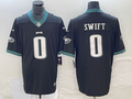 Men's Philadelphia Eagles D'Andre Swift #0 Black Game Player Jersey1