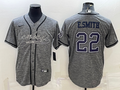 Men's Dallas Cowboys Emmitt Smith #22 Gray Player Jersey1 Joint Edition