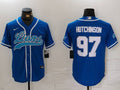 Men's Detroit Lions Aidan Hutchinson #97 Blue Game Player Jersey1