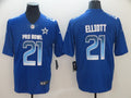 Men's Dallas Cowboys Ezekiel Elliott #21 Blue All Star Game Jersey1