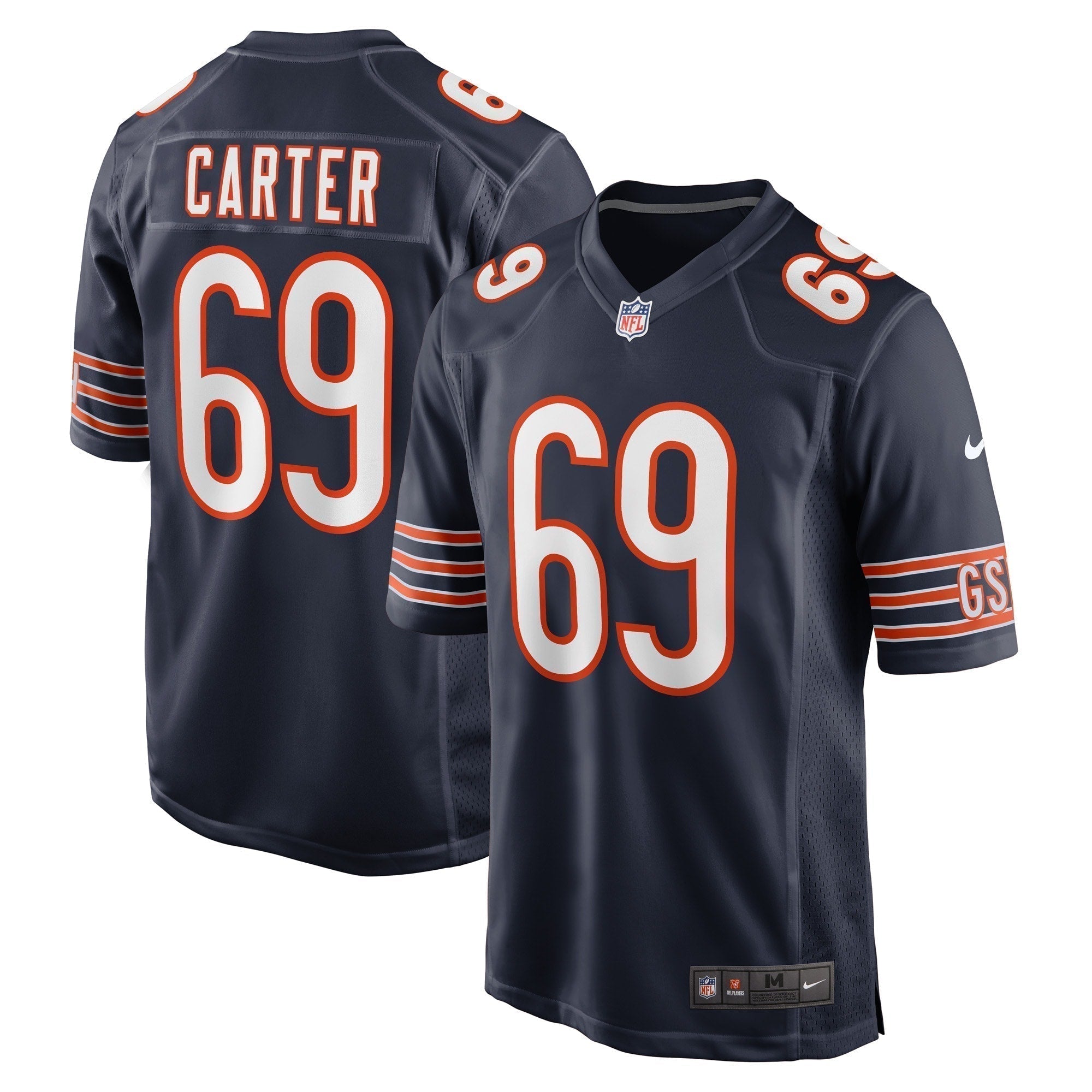 Ja'Tyre Carter Chicago Bears Nike Game   Jersey - Navy