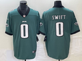 Men's Philadelphia Eagles D'Andre Swift #0 Midnight Green Game Jersey1