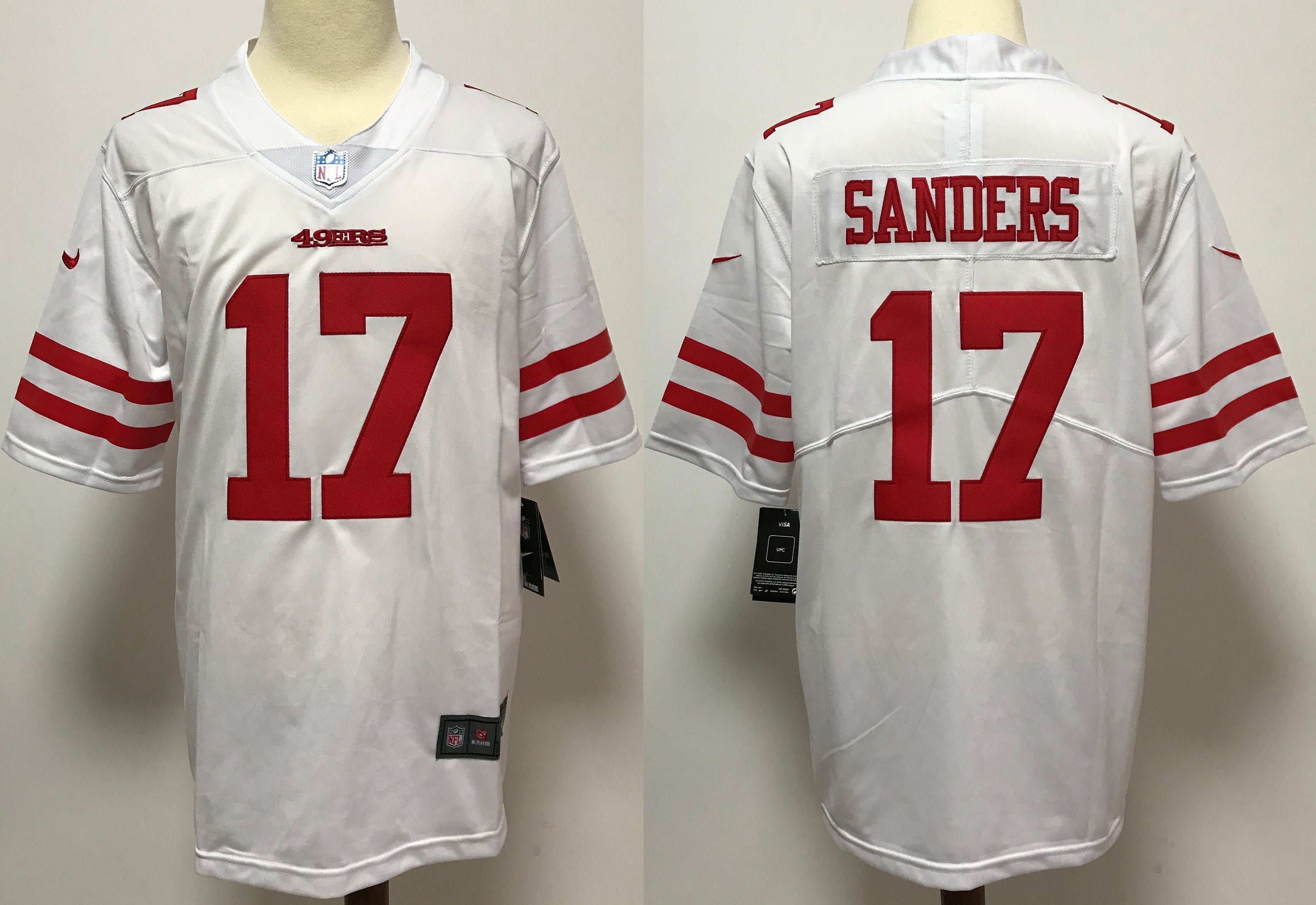 Men's San Francisco 49ers Emmanuel Sanders #17 White Game Jersey1