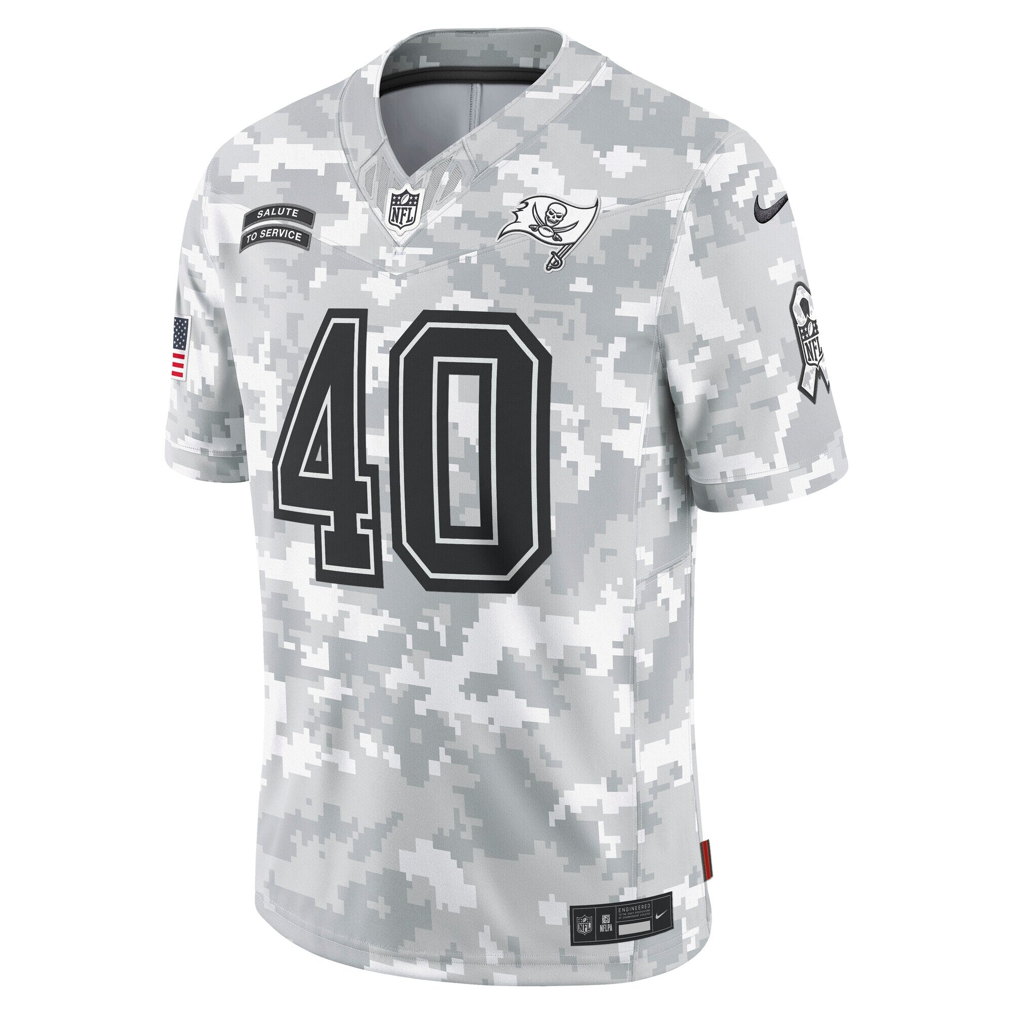 Mike Alstott Tampa Bay Buccaneers Nike 2024 Salute to Service Retired   Limited Jersey - Arctic Camo