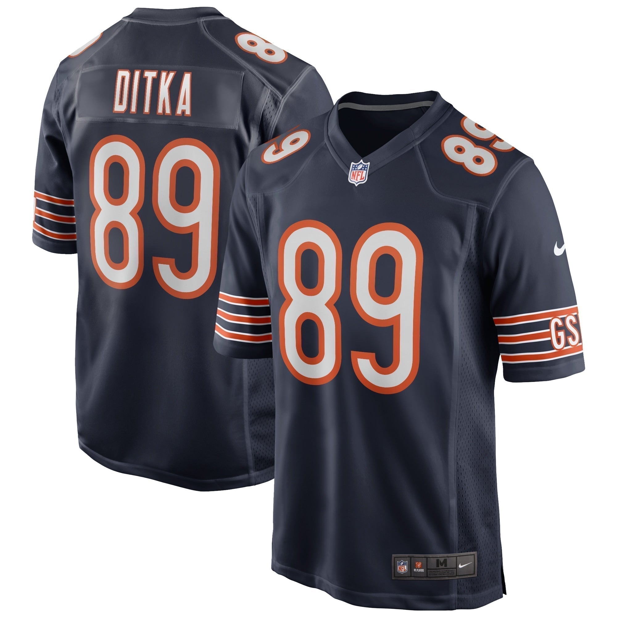 Mike Ditka Chicago Bears Nike Game Retired   Jersey - Navy