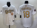 Men's Los Angeles Dodgers Yoshinobu Yamamoto #18 White 2025 Gold Collection Limited Jersey