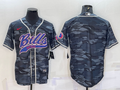 Men's Buffalo Bills Grey Camouflage Blank Jersey1