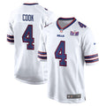 James Cook 4 Signed Buffalo Bills Super Bowl LVIII Game Men Jersey ��� White