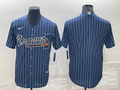 Men's Atlanta Braves Blue Replica Blank Jersey1