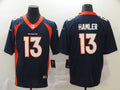 Men's Denver Broncos KJ Hamler #13 Navy Game Jersey1