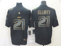 Men's Dallas Cowboys #21 Ezekiel Elliott Black Authentic Game Jersey1