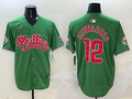 Men's Philadelphia Phillies Kyle Schwarber #12 Green Game Jersey