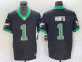 Men's Philadelphia Eagles Jalen Hurts #1 Black Player Game Jersey1