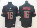 Men's San Francisco 49ers Joe Montana #16 Black Team Game Jersey1