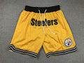 Men's Pittsburgh Steelers Yellow Pocket Shorts1