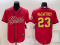 Men's San Francisco 49ers Christian McCaffrey #23 Red Player Jersey1 Joint Edition